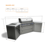 Mont Alpi 6-Burner Island With 45-Degree Corners - MAi805-45