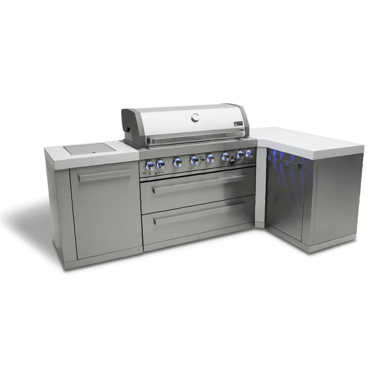 Mont Alpi 6-Burner Island With a 90-Degree Corner - MAi805-90