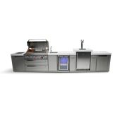 Mont Alpi 6-Burner Island With a Kegerator and a Beverage Center - MAi805-KEGBEV