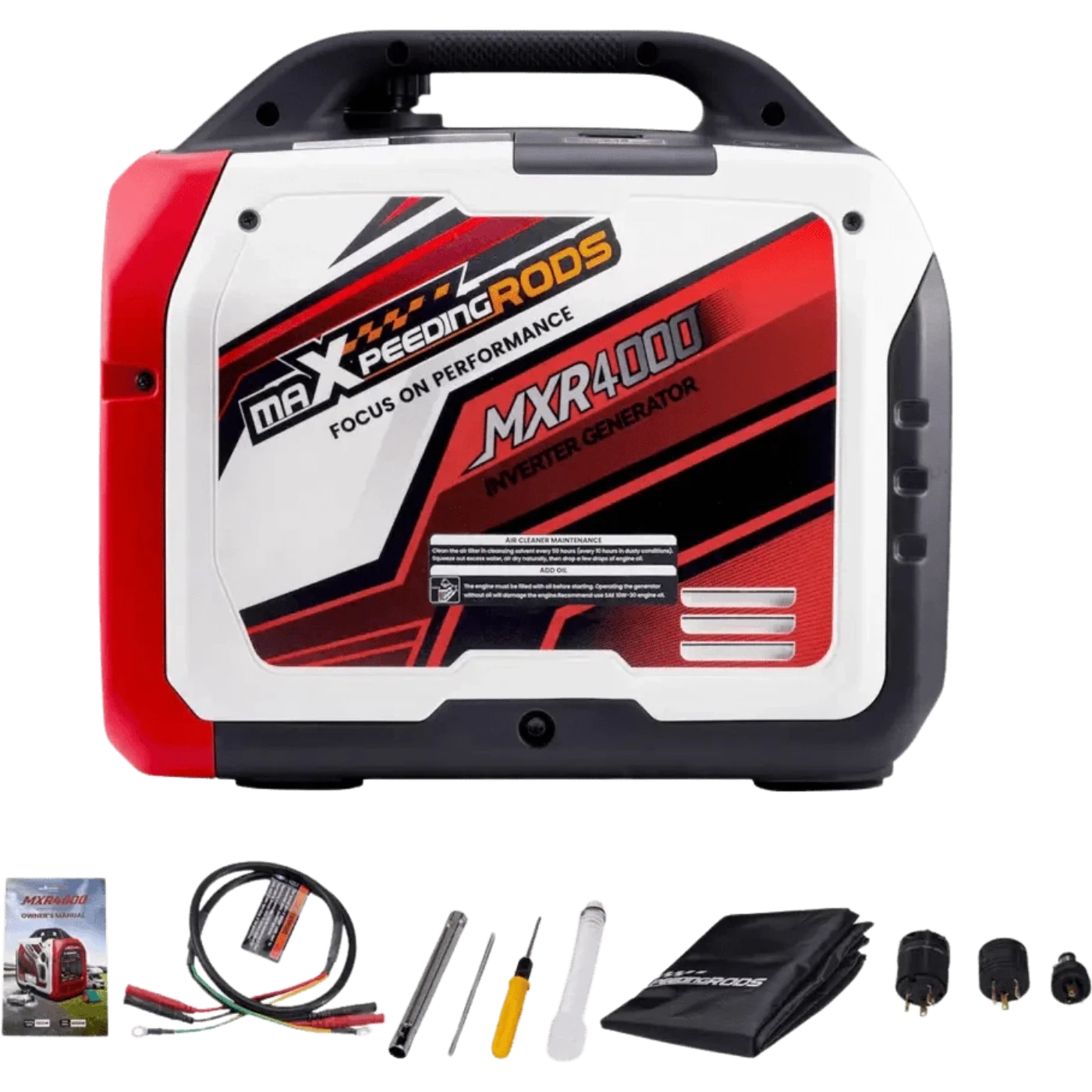 Maxpeedingrods Dual Fuel Inverter Generator 3200W/4000W Low THD Parallel RV Ready - MXR4000GT-US