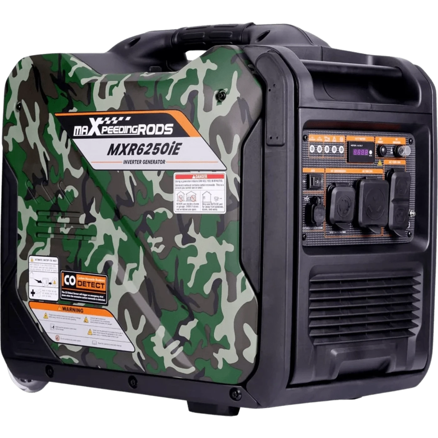 Maxpeedingrods Inverter Generator 5000W/5500W Low THD Electric Start RV Ready - MXR6250IE-US