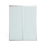 Doors22 108x96 Glass Sliding Closet Door Milky 3 panels - CLB108x96milky