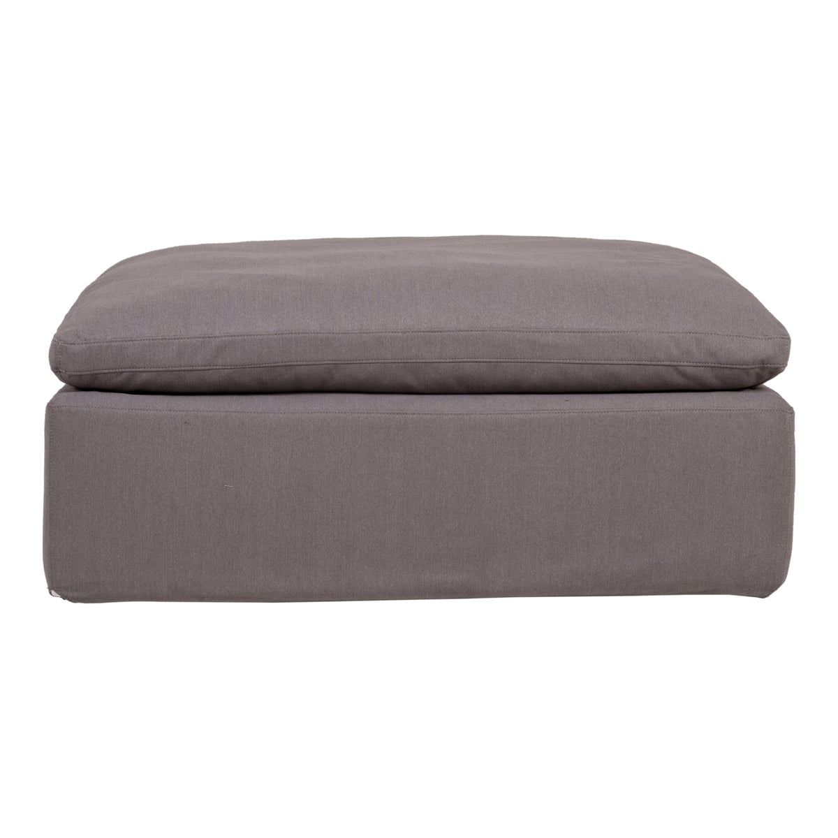 Moe's Home Collection Clay Ottoman Livesmart Fabric Light Gray YJ-1002-29