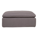 Moe's Home Collection Clay Ottoman Livesmart Fabric Light Gray YJ-1002-29