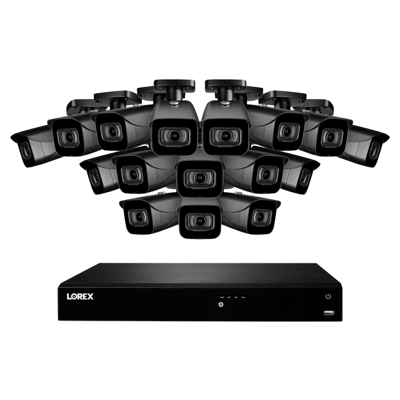 Lorex N4K3-1616BB 16-Channel NVR System with Sixteen 4K 8MP IP Cameras Security Surveillance System New