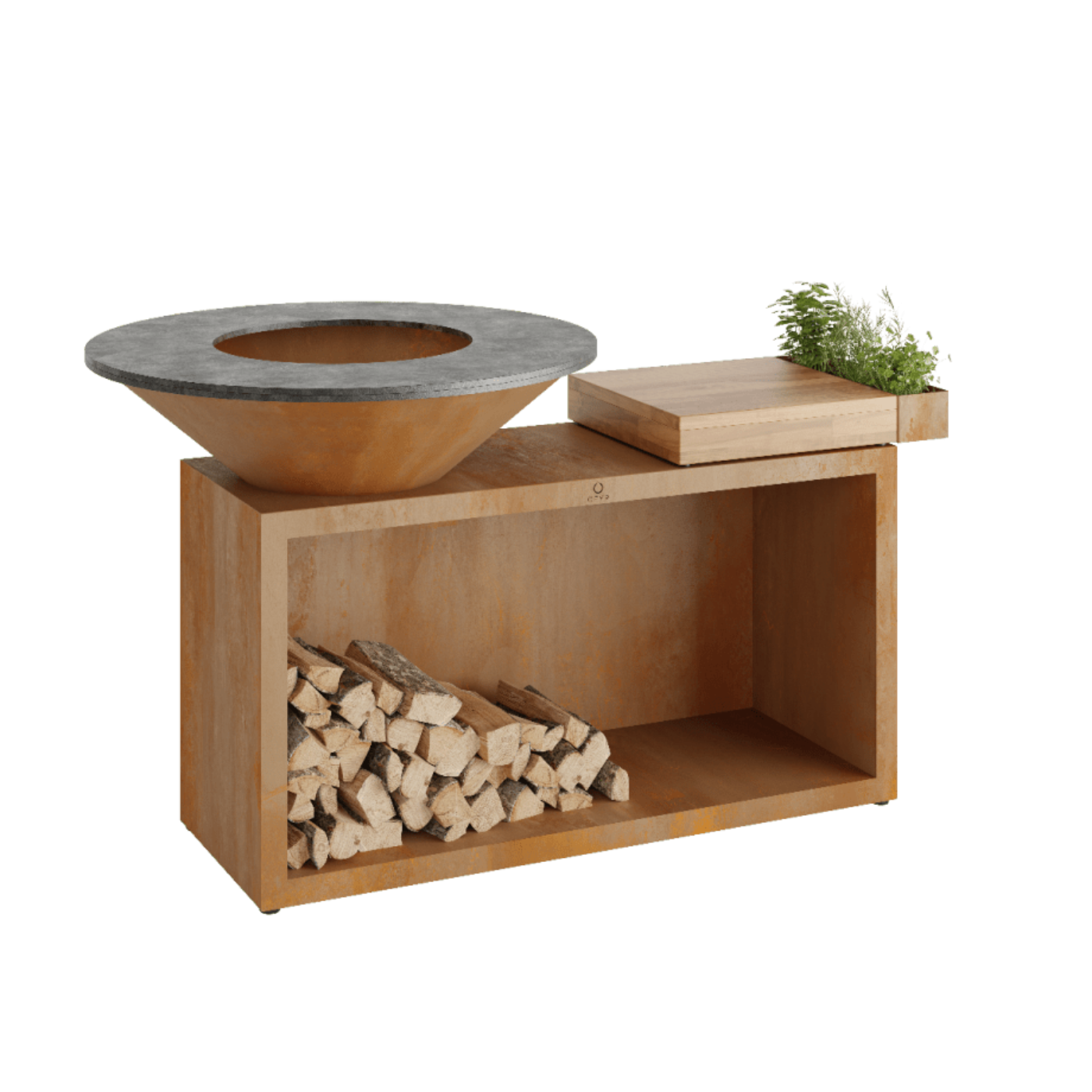 OFYR Island Corten 100 Teak Wood - OI-100-TW