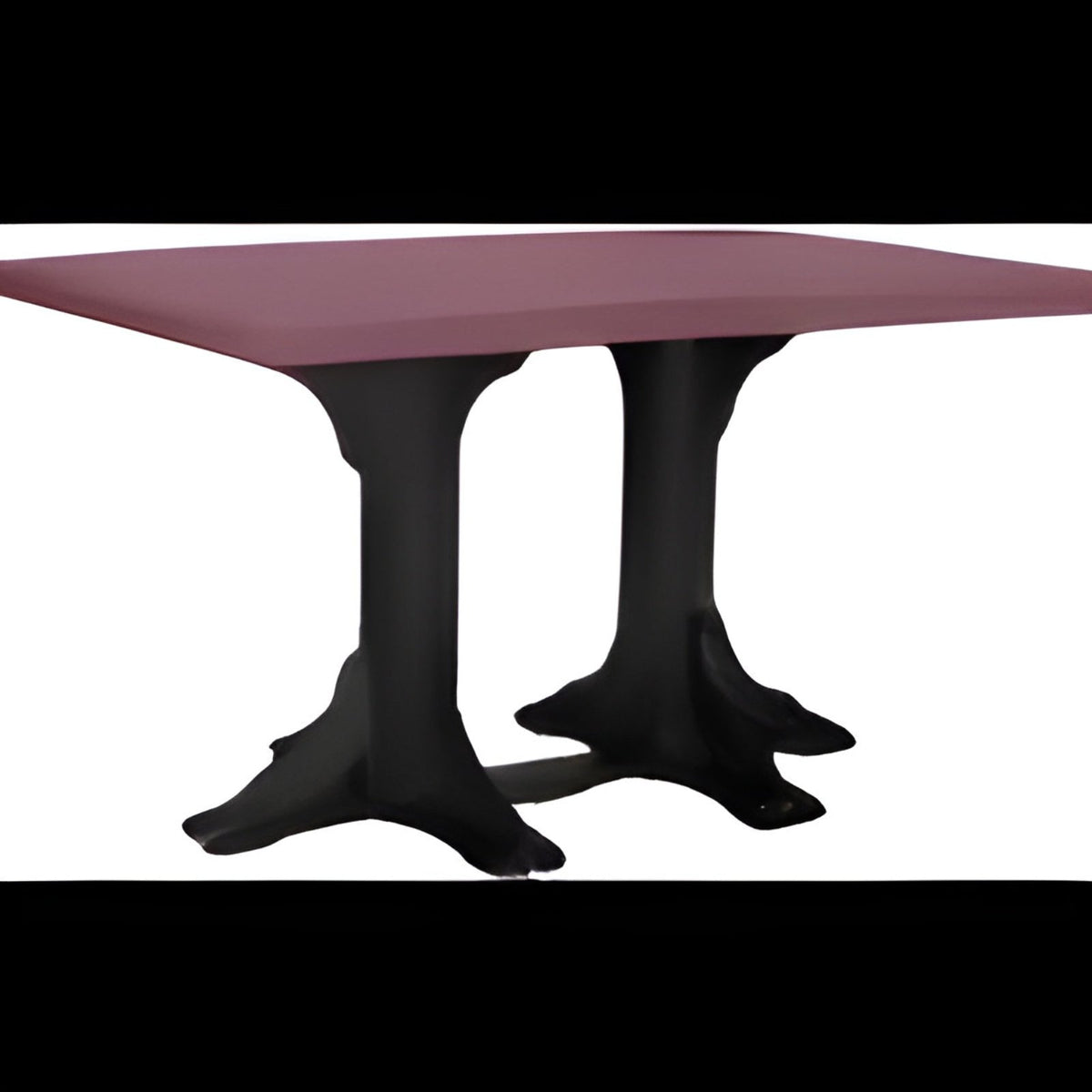 LuxCraft 4' x 6' Rectangular Table - Bar Height - P46RT-BHCHB, Birch/White