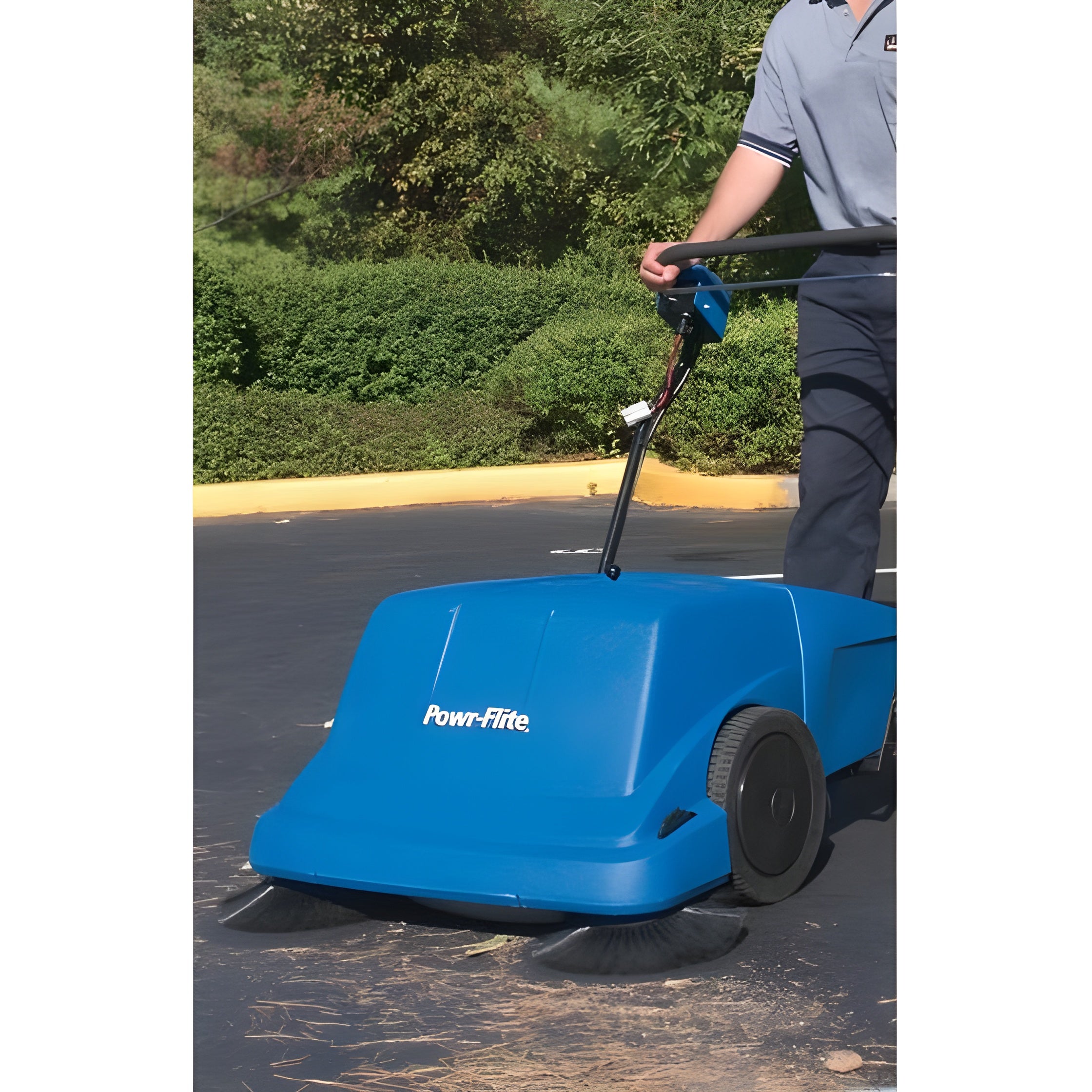 Powr-Flite Floor Sweeper, 36", Battery, Self Propel, 13 Gallon Hopper - PS900BC