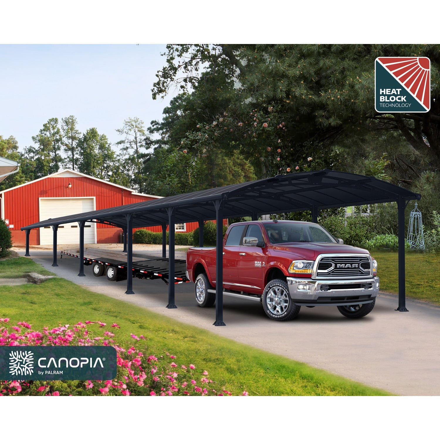 Palram Canopia | Arcadia 5000 Carport 12x42x8 ft - HG9123