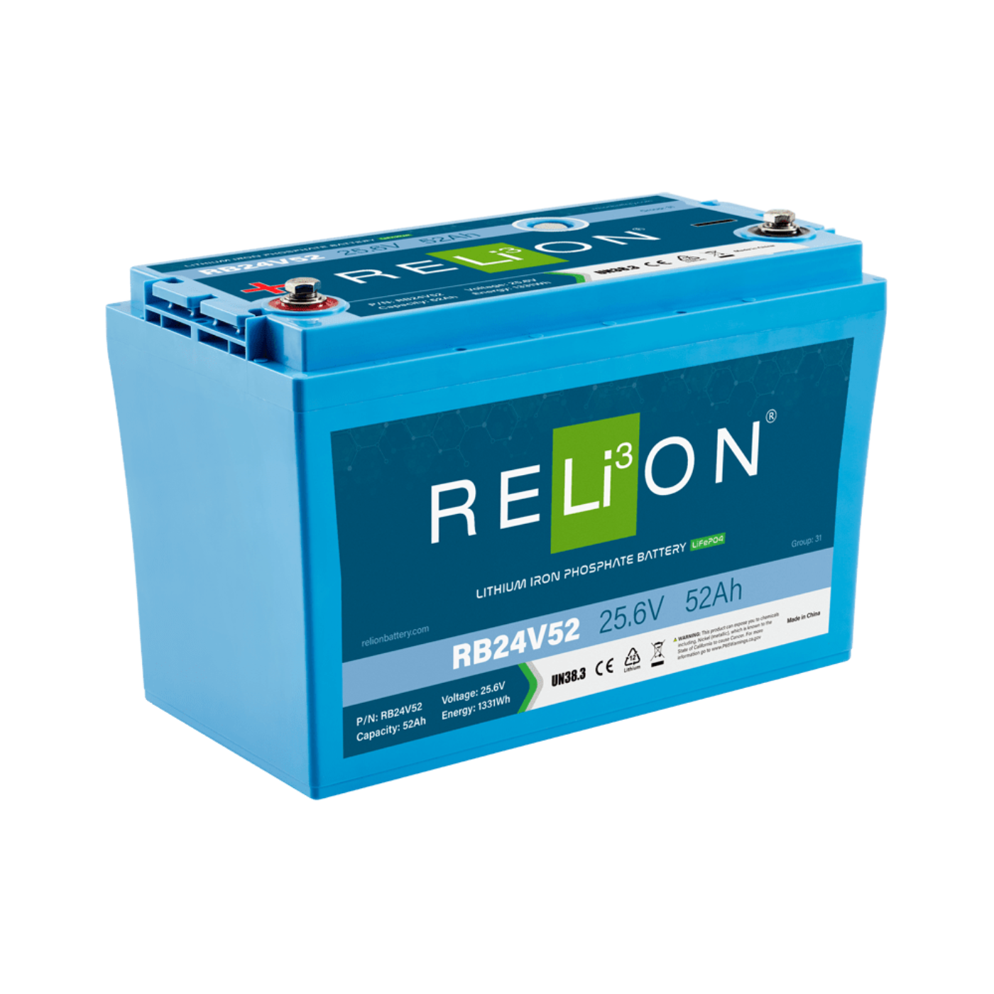 Relion 25.6V 52Ah Lifepo4 - R7RRB24V52