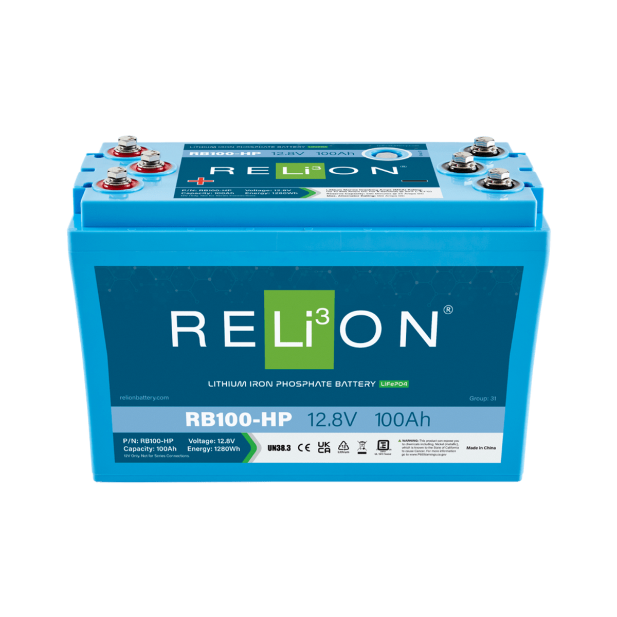 Relion 12.8V 100Ah Hp Lifepo - R7RRB100HP