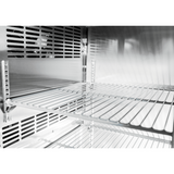 SABA SBB-24-48B - 24" Depth 48" Two Door Commercial Back Bar Cooler Black - SBB-24-48B