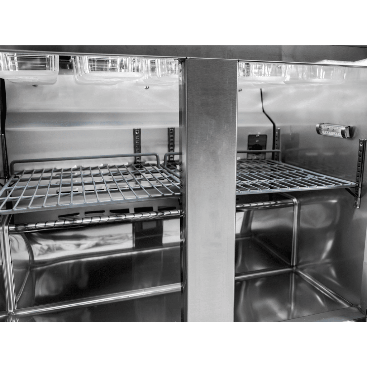 SABA SPS-36-15M - 36" Two Door Commercial Mega-Top Sandwich Prep Table with 15 Pans - SPS-36-15M