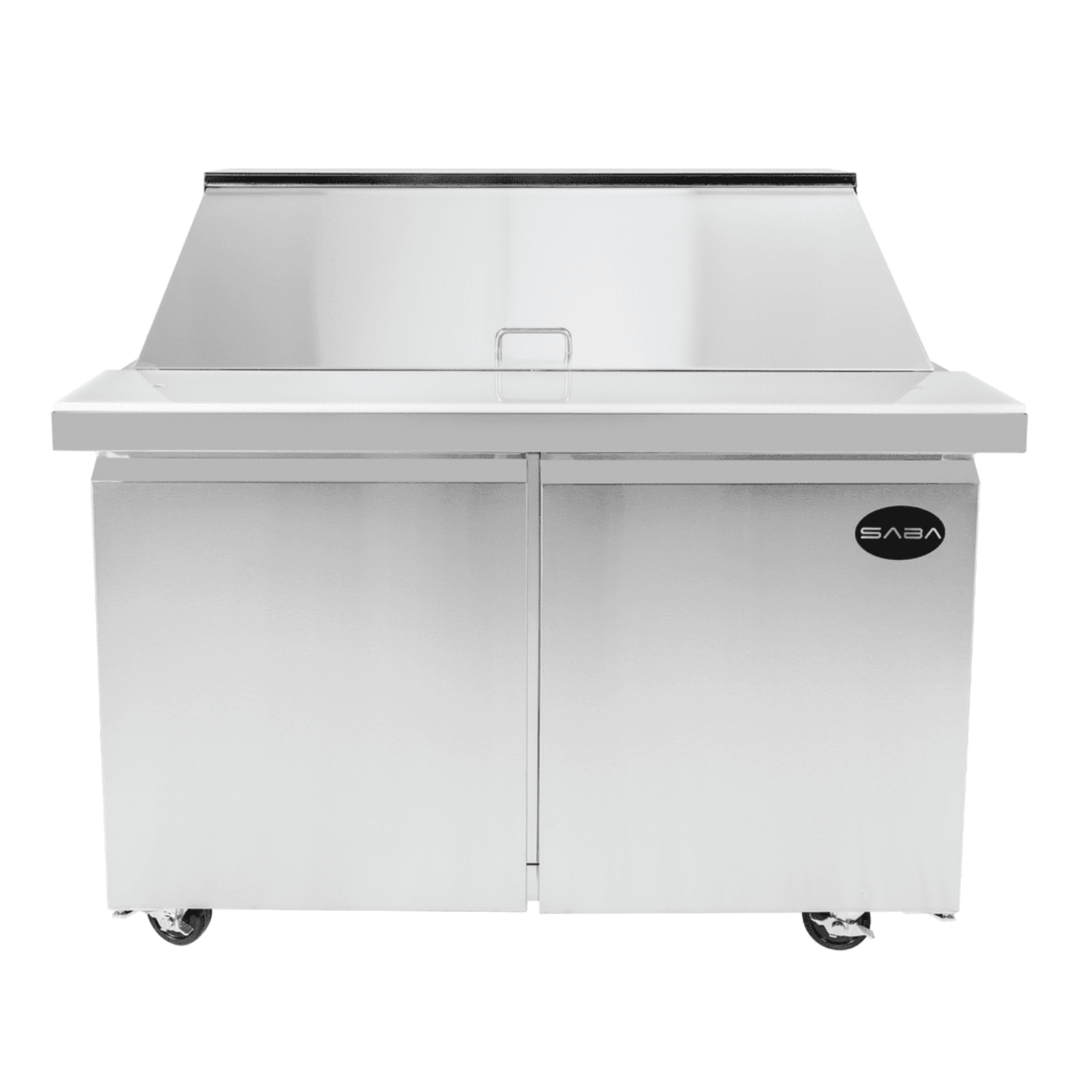 SABA SPS-48-18M - 48" Two Door Commercial Mega-Top Sandwich Prep Table with 18 Pans - SPS-48-18M