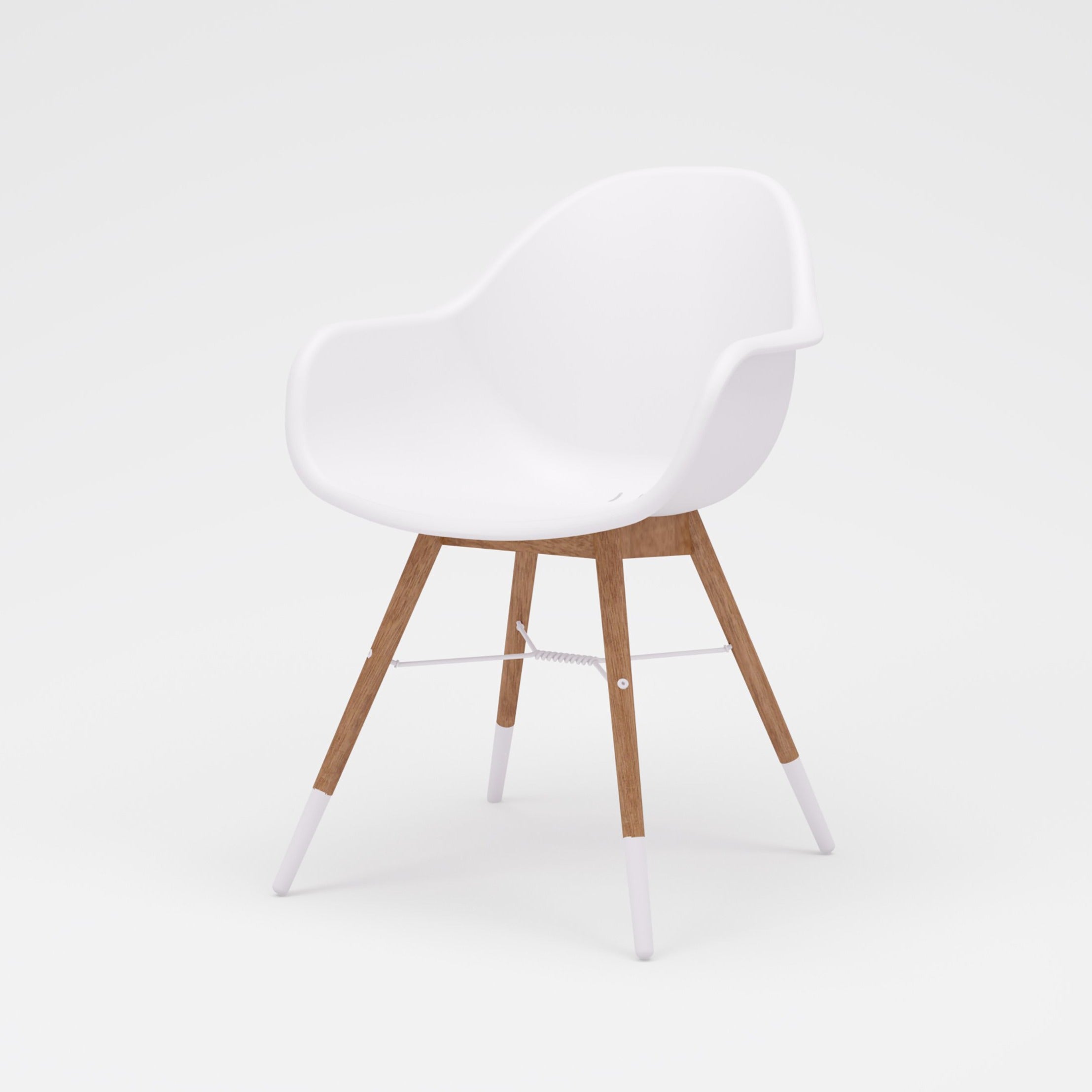 Midtown Concept Chamonix White Arm Indoor Dining Chair - 4PC - SC CHAMONIX_BLK