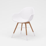 Midtown Concept Chamonix White Arm Indoor Dining Chair - 4PC - SC CHAMONIX_BLK