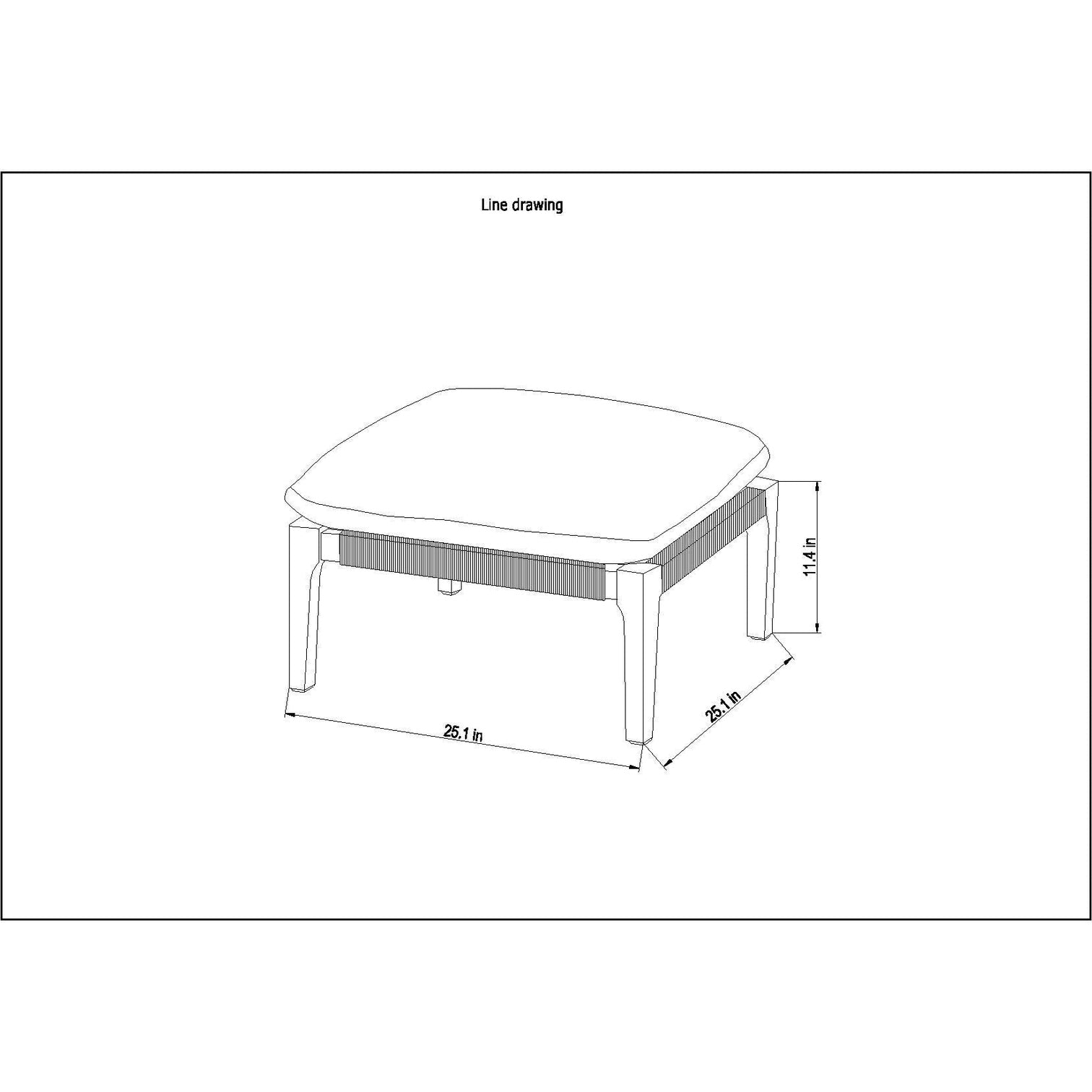 Midtown Concept Barry 4 Piece Teak Finish Sectional Seating Set - Grey - SC BARRY5_LOT_GR