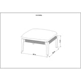 Midtown Concept Barry 4 Piece Teak Finish Sectional Seating Set - Grey - SC BARRY5_LOT_GR