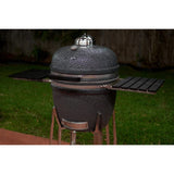SnS Grills 22" Slow ‘N Sear Deluxe Kamado Ceramic Charcoal Grill w/ Side Shelves - KAM-DEL