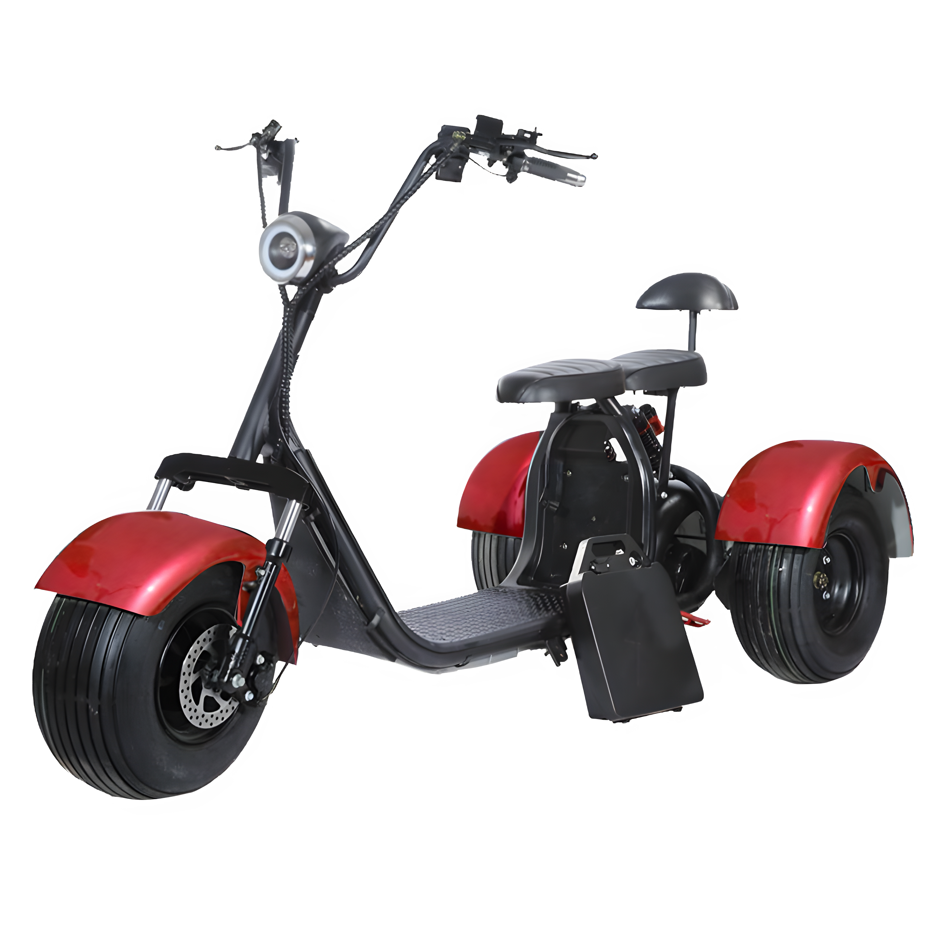 SoverSky T7.0 60V 2000W Fat Tire Electric Trike Scooter - SOV-T70-RED