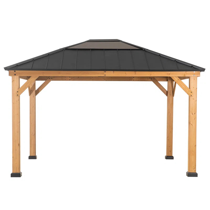 Sunjoy Hardtop Gazebo, Standard Cedar Framed Wood Gazebos