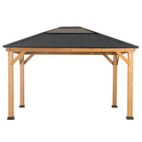Sunjoy Hardtop Gazebo, Standard Cedar Framed Wood Gazebos