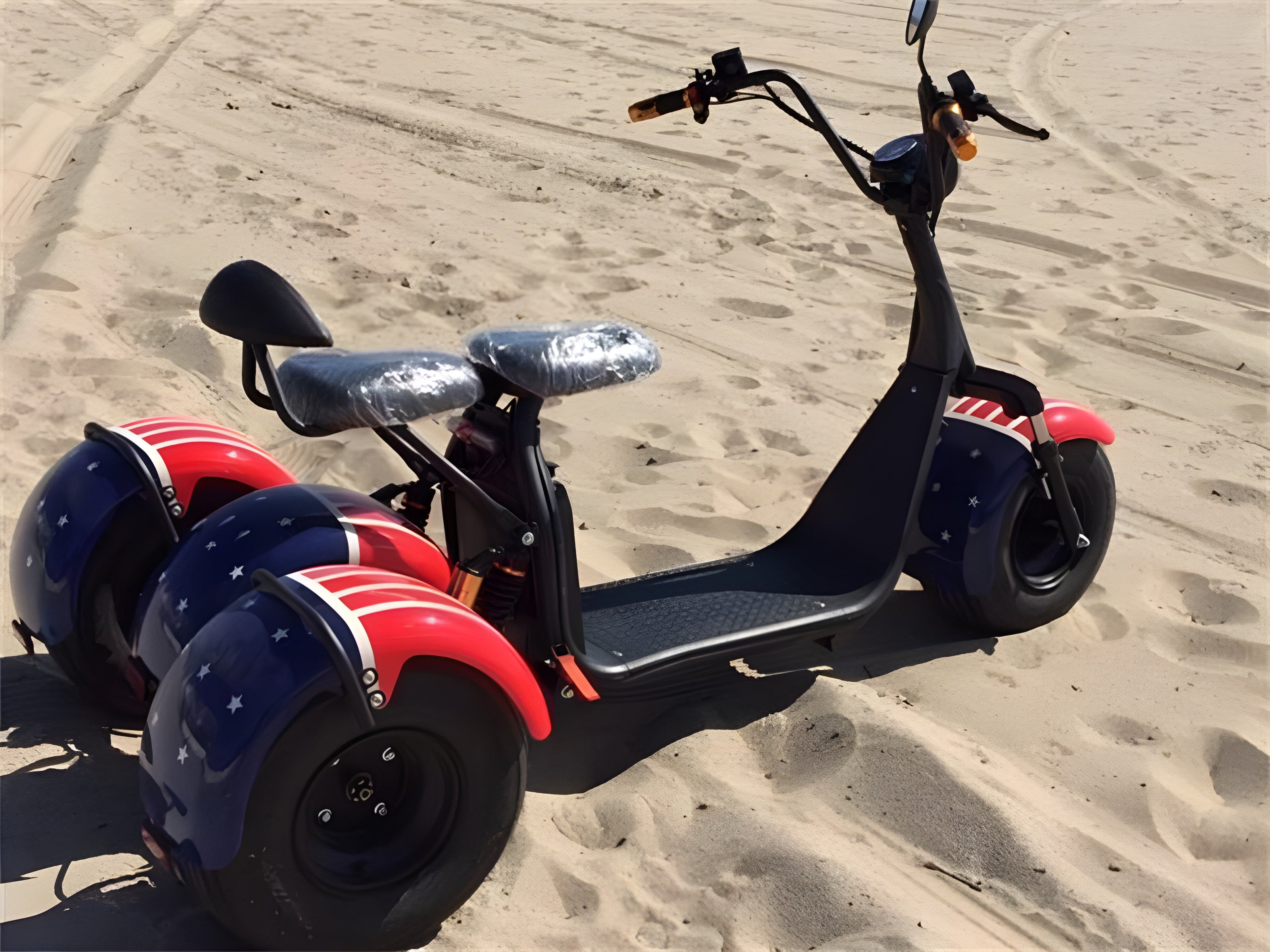 SoverSky T7.0 60V 2000W Fat Tire Electric Trike Scooter - SOV-T70-RED