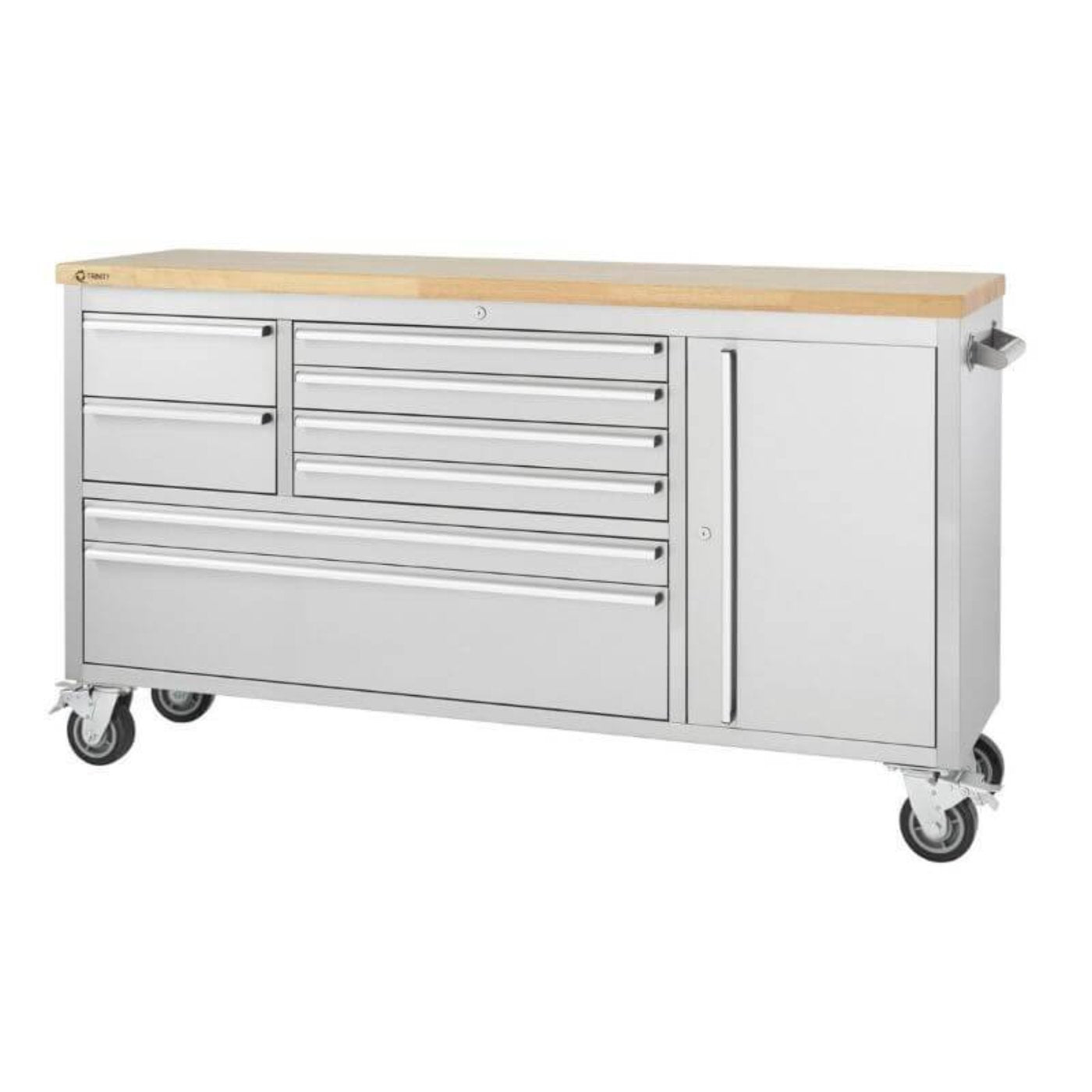 Trinity TLS-4813 (66x19) Stainless Steel Rolling Workbench - TLS-4813