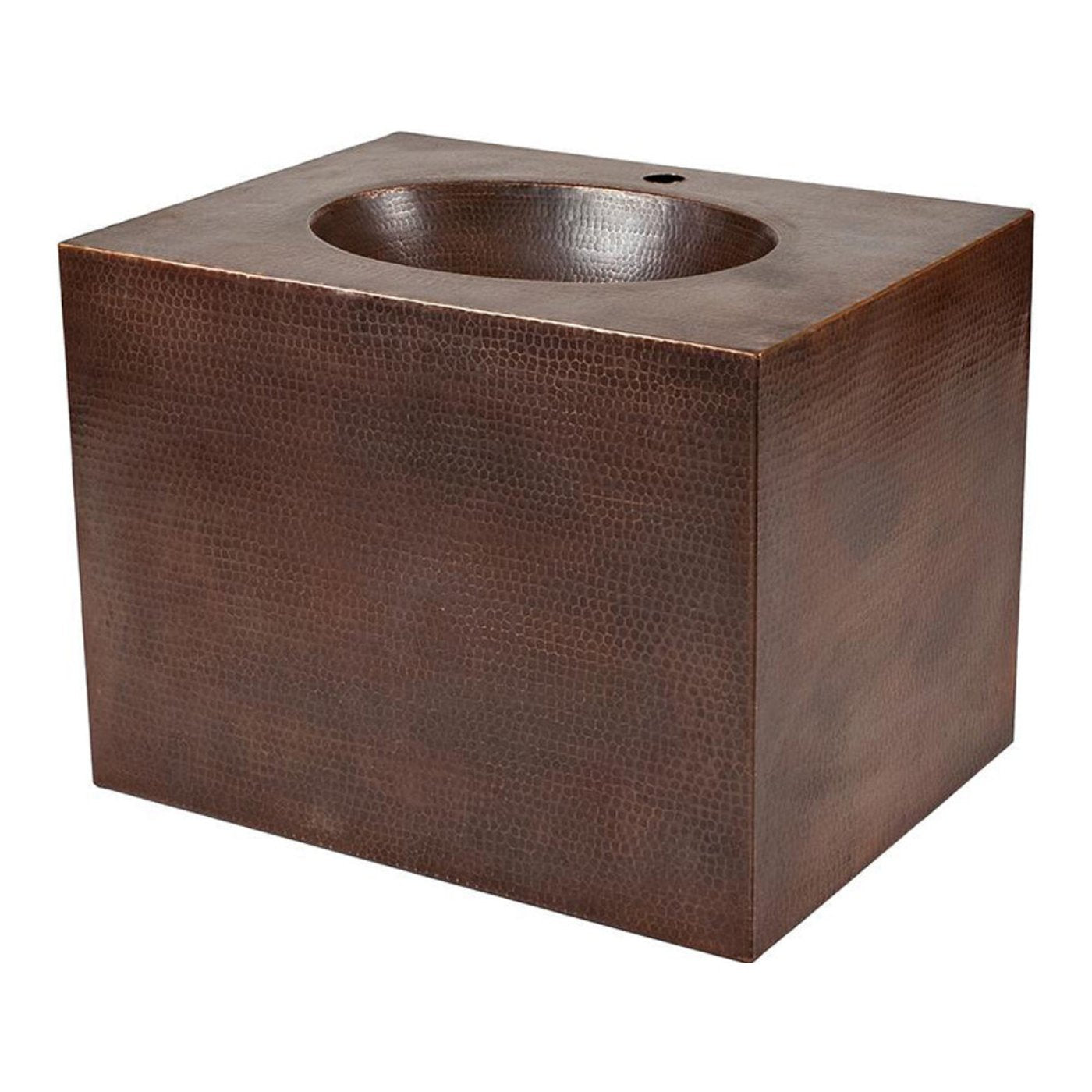 Premier Copper 24 in. Hammered Copper Wall Mount Vanity with Single Faucet Hole - VADB24181