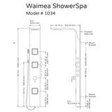 Pulse Showerspas Matte Brushed Stainless Steel Shower Panel - Waimea Showerspa - 1034