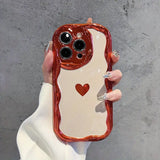 Silvery Heart Pattern Phone Case,