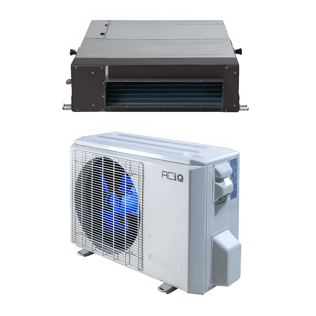 ACiQ Platinum 12,000 BTU 25 SEER Single Zone Concealed Duct Mini Split System w/ Extreme Heat