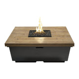 American Fyre Designs Reclaimed Wood Contempo Square Firetable - 784-BA-XX-X2XC