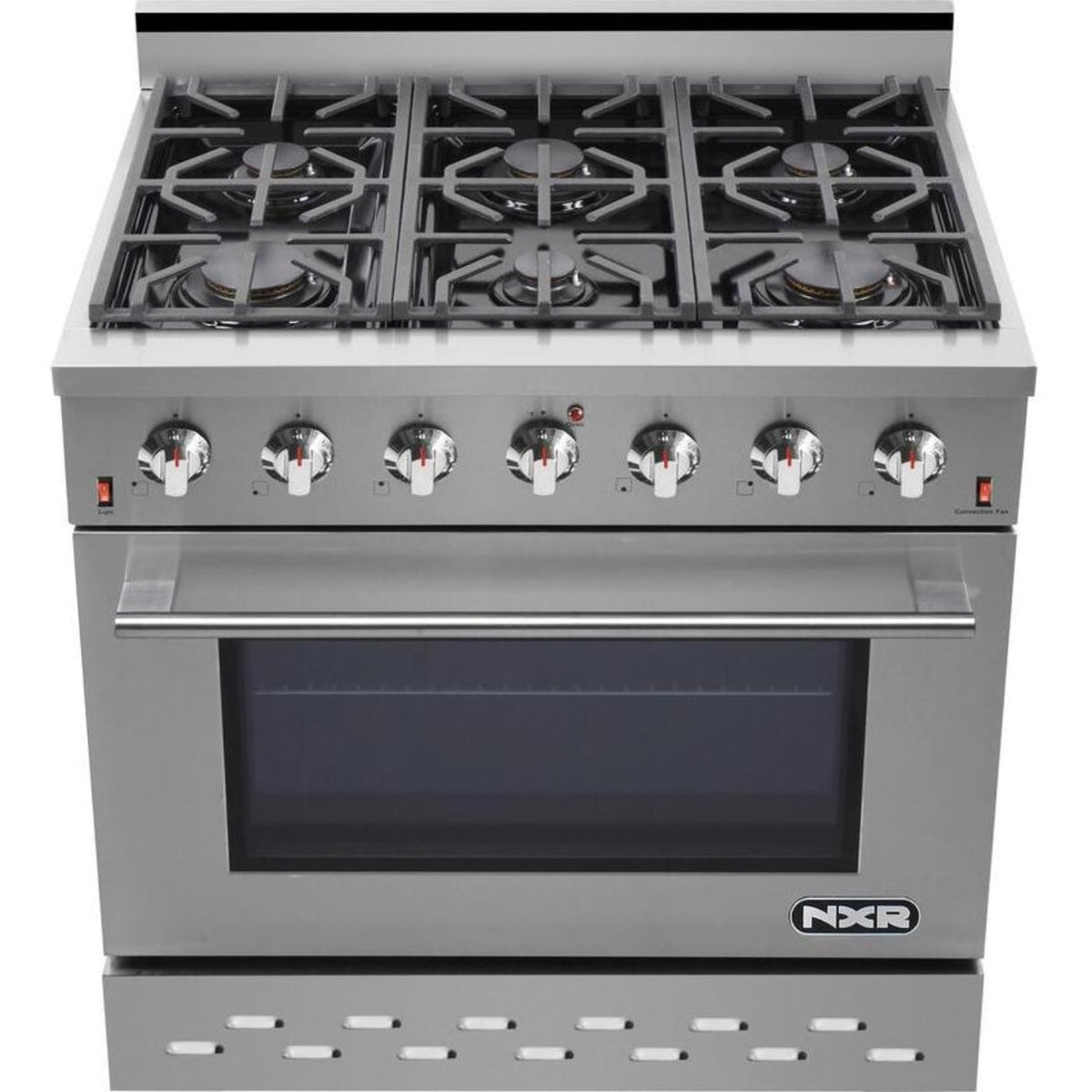 NXR 36 in. 5.5 cu.ft. Pro-Style Propane Gas Range with Convection Oven in Stainless Steel, - SC3611LP