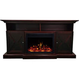 Cambridge 62-in. Summit Farmhouse Style Electric Fireplace Mantel with Deep Log Insert, Mahogany _ CAM6215-1MAHLG3