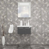 Casa Mare Aspe 24 Glossy Gray Vanity Ceramic Sink Combo - Aspe60GG-24-MSC-S