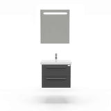 Casa Mare Elke 32 Glossy Gray Vanity Ceramic Sink Combo - Elke80GG-32-MSC-S