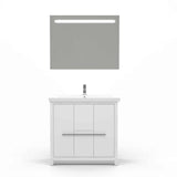 Casa Mare Alessio 32 Glossy White Vanity Ceramic Sink Combo - Alessio80GW-32-MSC-S