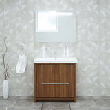 Casa Mare Alessio 32 Matte Walnut Vanity Ceramic Sink Combo - Alessio80MW-32-MSC-S