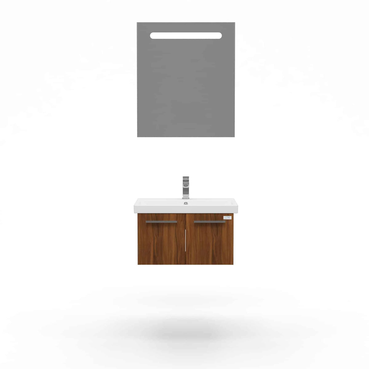 Casa Mare Aspe 32 Matte Walnut Bathroom Vanity Ceramic Sink Combo - Aspe80MW-32-MSC-S