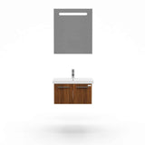 Casa Mare Aspe 32 Matte Walnut Bathroom Vanity Ceramic Sink Combo - Aspe80MW-32-MSC-S
