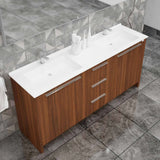 Casa Mare Nona 60 Matte Walnut Bathroom Vanity and Sink Combo- Nona152MW-60-MSC-S