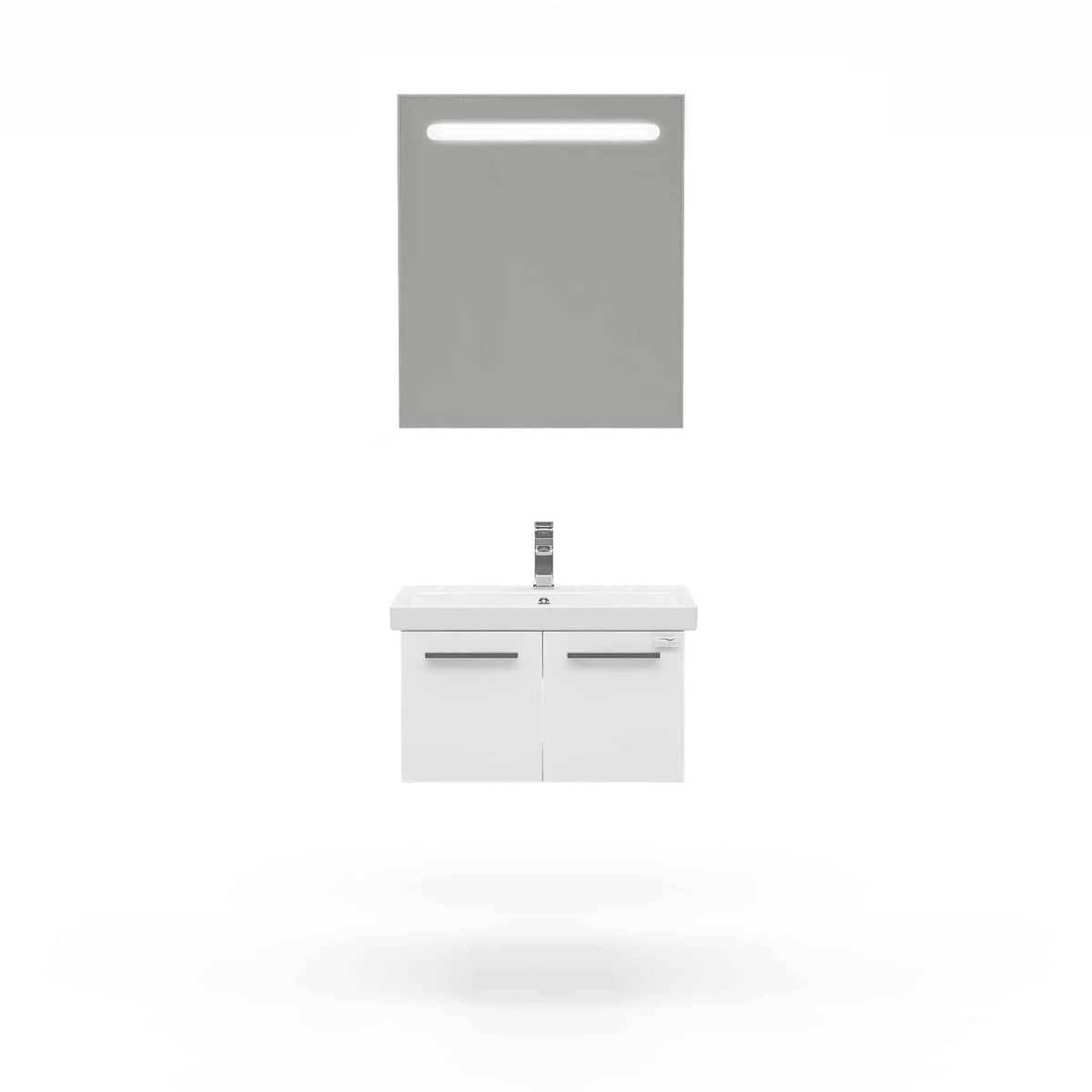 Casa Mare Aspe 32 Glossy White Vanity Ceramic Sink Combo - Aspe80GW-32-MSC-S