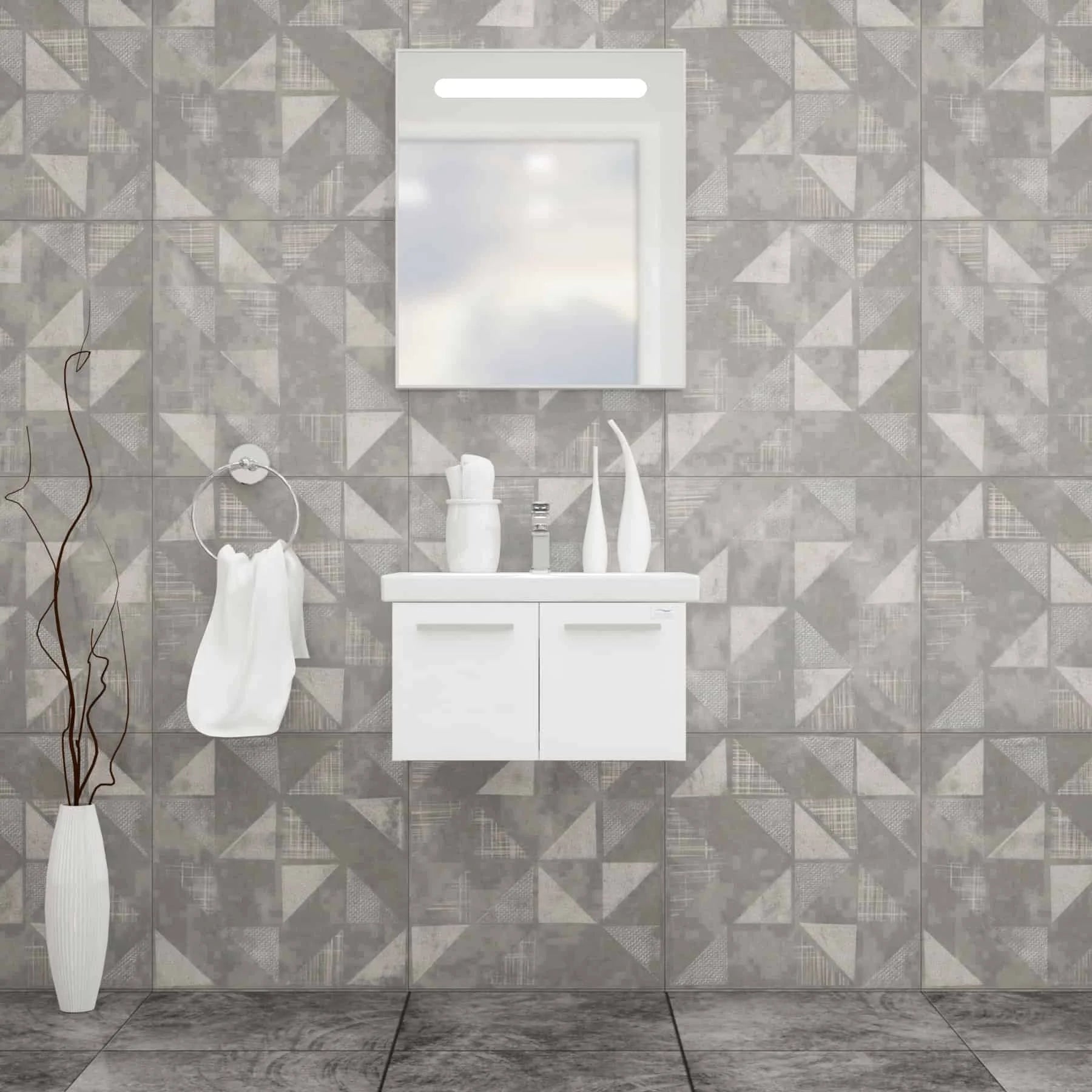 Casa Mare Aspe 32 Glossy White Vanity Ceramic Sink Combo - Aspe80GW-32-MSC-S