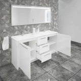 Casa Mare Nona 71 Glossy White Double Sink Vanity and Sink Combo - Nona180GW-71-S