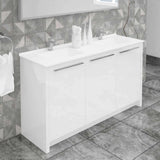Casa Mare Benna 63 Glossy White Vanity Double Sink Combo - Benna160GW-63-S