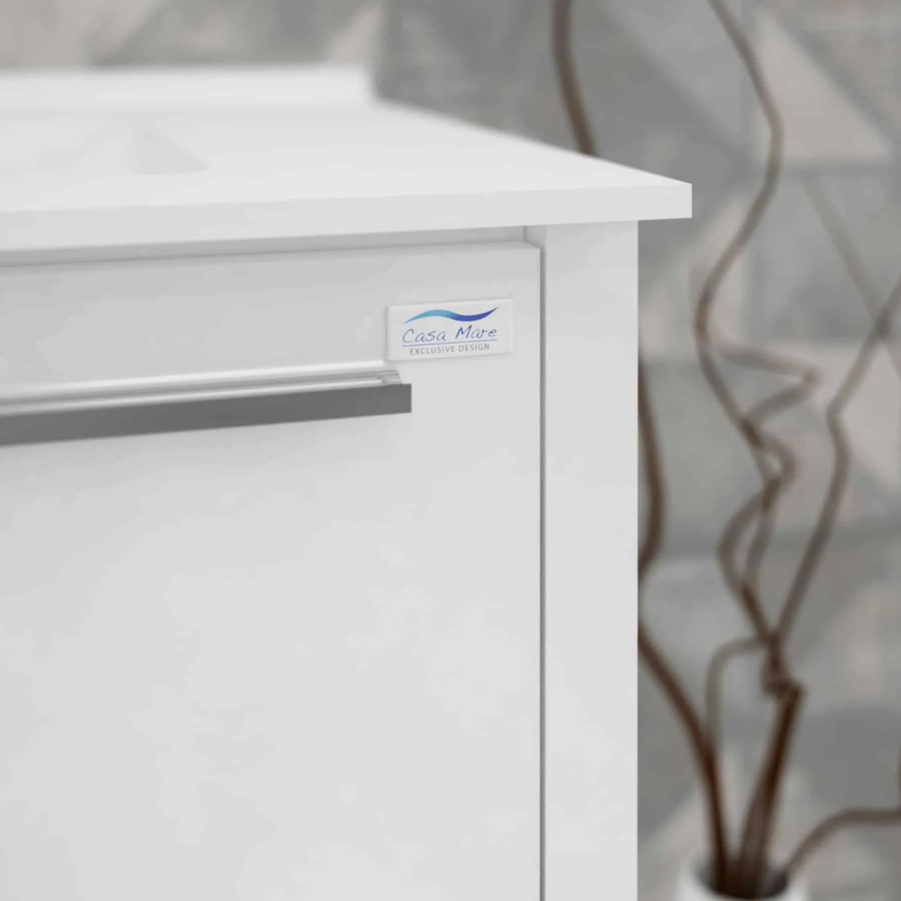 Casa Mare Benna 63 Glossy White Vanity Double Sink Combo - Benna160GW-63-S