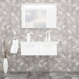 Casa Mare Aspe 32 Glossy White Vanity Ceramic Sink Combo - Aspe100GW-40MSC-S
