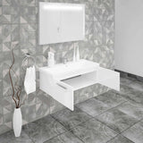Casa Mare Aspe 32 Glossy White Vanity Ceramic Sink Combo - Aspe100GW-40MSC-S