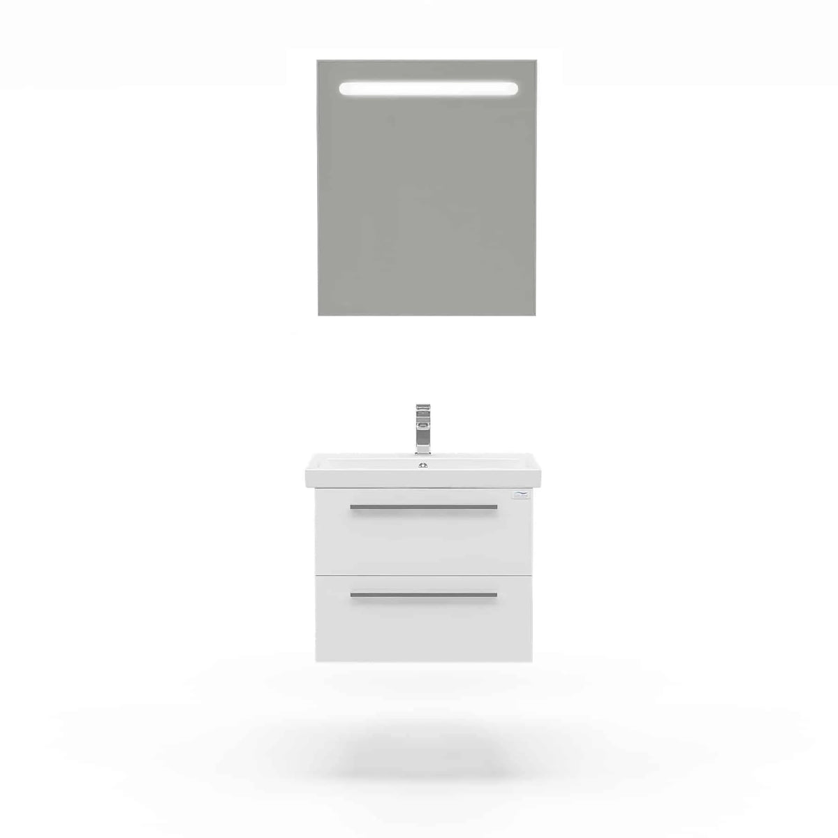 Casa Mare Elke 32 Glossy White Vanity Ceramic Sink Combo - Elke80GW-32-MSC-S